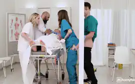 Kinky Nurse Gets A Glory Hole Arse Screw