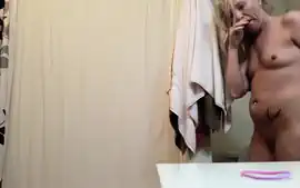 HD Blond GF Bathroom Shower Spy Sexy Small Tits Milf 3-26