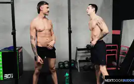Tatted Hunk Barebacks Jock At The Gym - Kyle Wyncrest, Phoenix Ocean