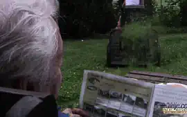 Grandpa fucks teen 18+ fingers tight pussy fucks her mouth