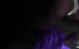 Purple saree bhabhi sucking cock like pro