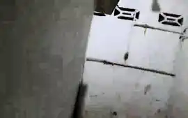 Girl bathing in the bathroom