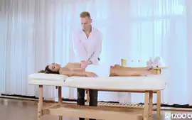 Stunning Babe Sara Diamante Bangs Her Masseur
