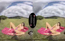 Vanessa Decker And Virtual Reality In Solo Girl Masturbates Outdoors,...