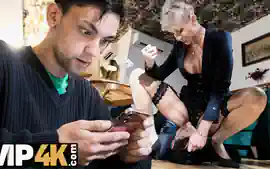 SHAME4K. Curious Young Cock Receives a Lesson from his Mommy’s Matria...