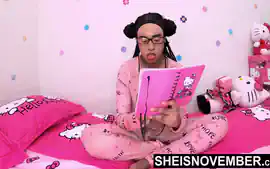 Hardest Big Cock Pushed Deep Inside His Busty Geek Stepdaughter Wet P...