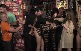 Two slaves humiliated around town