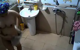Hot asian teacher big tit shower voyeur