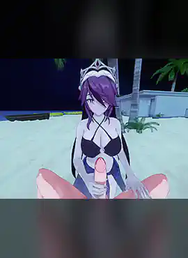 Rosaria Gets Fucked At The Beach From Your Pov - Genshin Impact Hentai