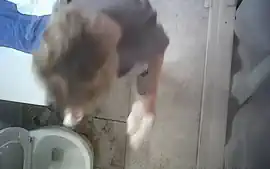 Milf bathroom unaware