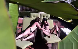 Spying on my busty lesbian neighboors