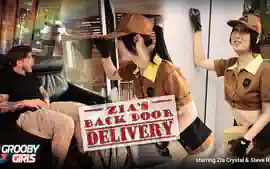 GROOBYGIRLS - Zia Cristal Delivers Gets Fucked Hard