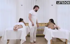 Big-assed Latinas Share Their Masseur And His Cum